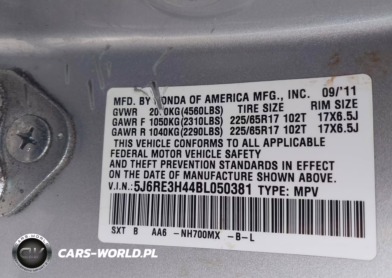 2011 Honda Cr-V Se VIN:5J6RE3H44BL050381 - 9