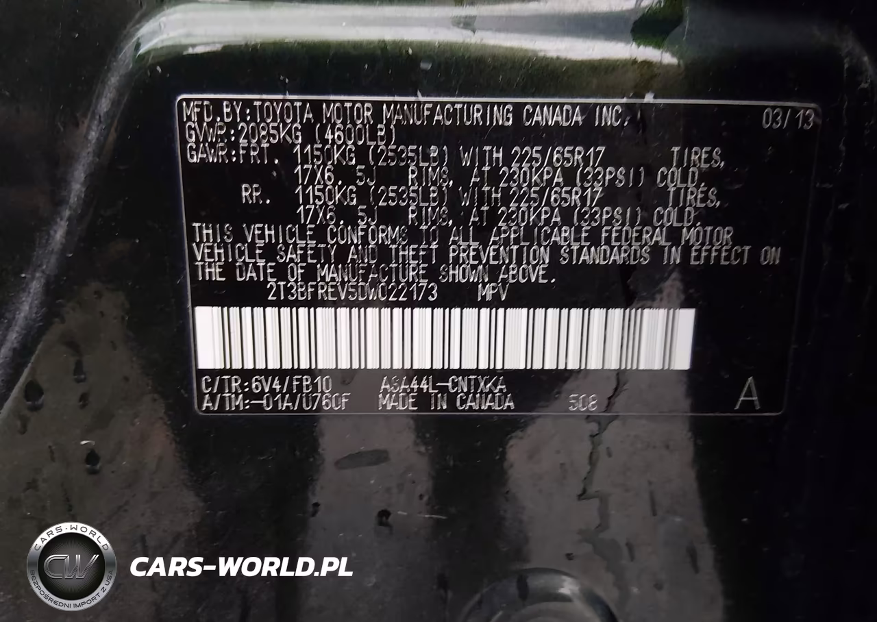 2013 Toyota Rav4 Le VIN:2T3BFREV5DW022173 - 9