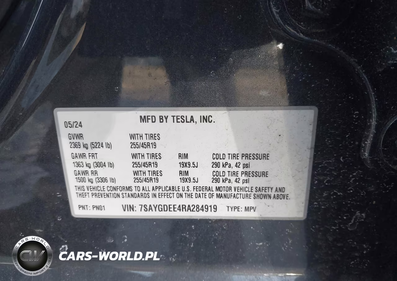 2024 Tesla Model Y Long Range Dual Motor All-Wheel Drive VIN:7SAYGDEE4RA284919 - 9