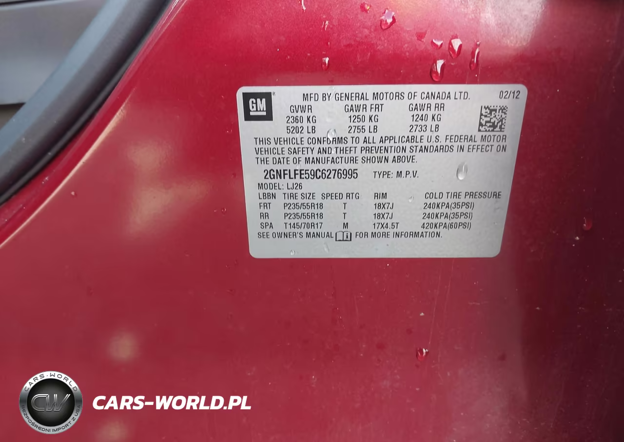 2012 Chevrolet Equinox Ltz VIN:2GNFLFE59C6276995 - 9
