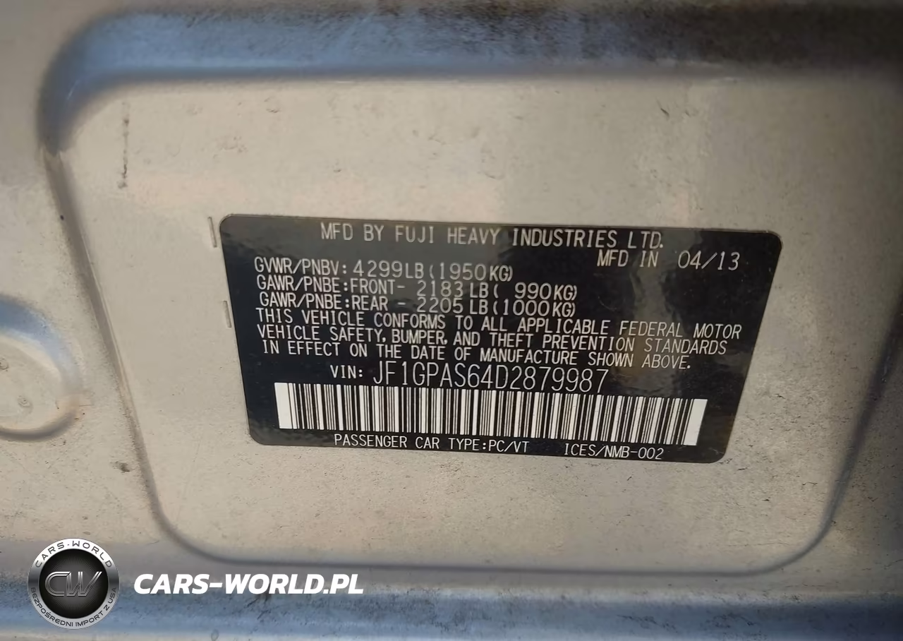 2013 Subaru Impreza 2.0I Sport Limited VIN:JF1GPAS64D2879987 - 9