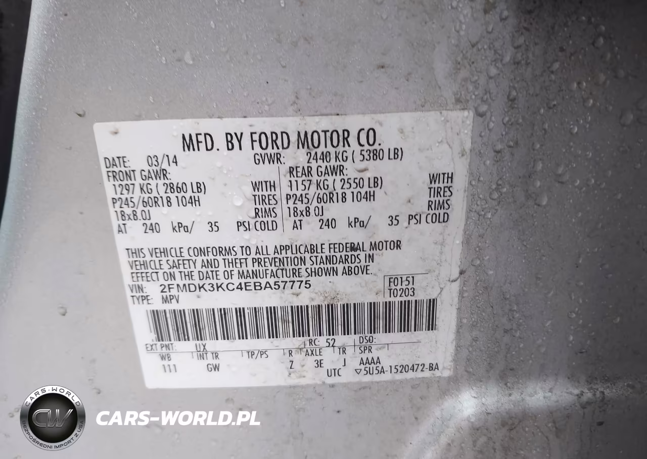 2014 Ford Edge Limited VIN:2FMDK3KC4EBA57775 - 9