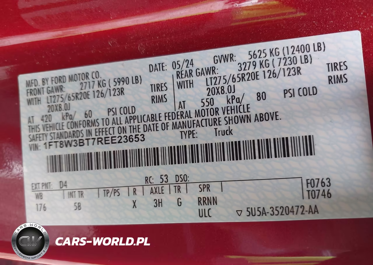2024 Ford F-350 Lariat VIN:1FT8W3BT7REE23653 - 9