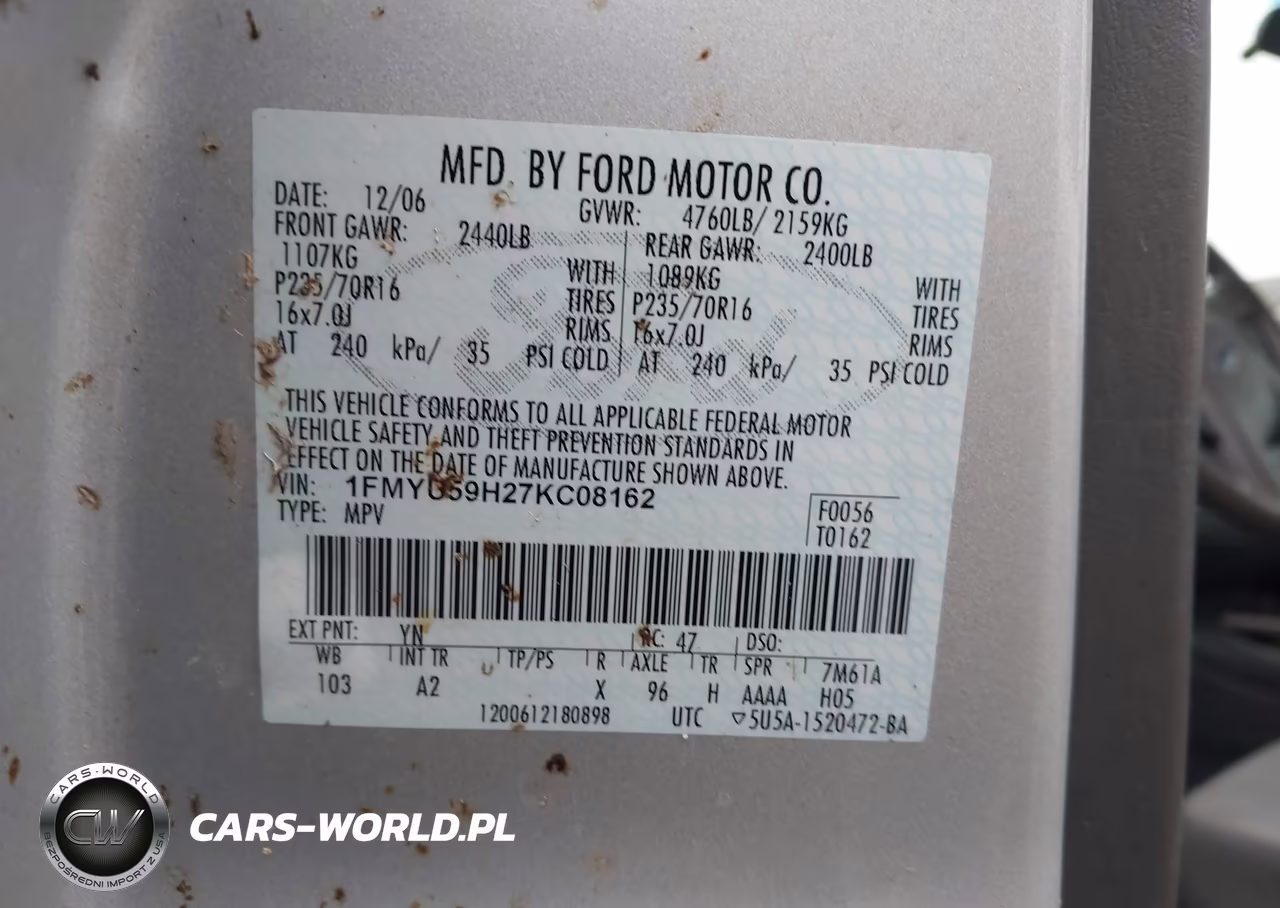 2006 Ford Escape Hybrid VIN:1FMCU96H36KA75075 - 9