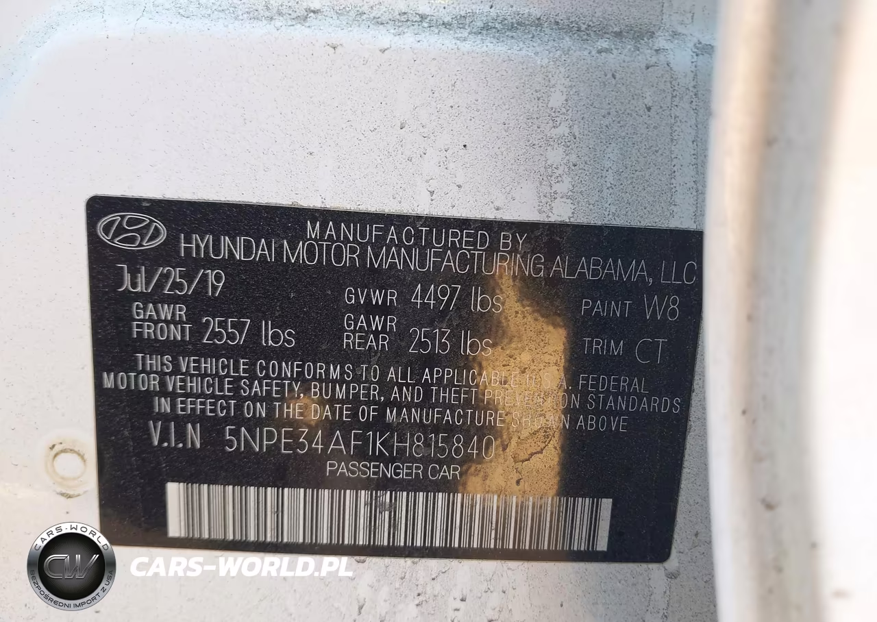 2019 Hyundai Sonata Sel VIN:5NPE34AF1KH815840 - 9