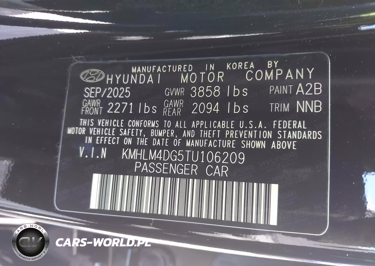 2026 Hyundai Elantra Sel Sport VIN:KMHLM4DG5TU106209 - 9
