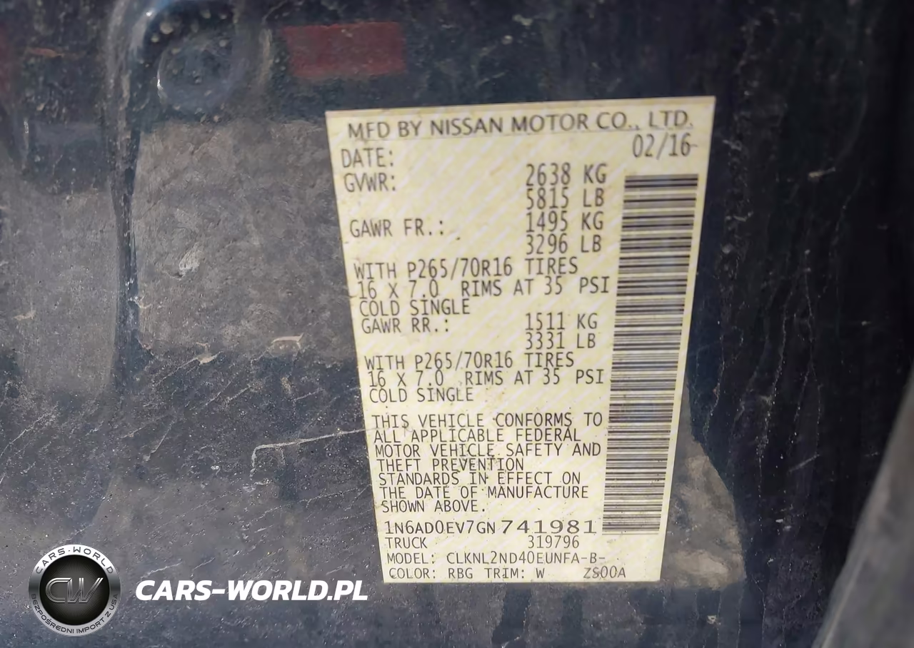 2016 Nissan Frontier Sv VIN:1N6AD0EV7GN741981 - 9