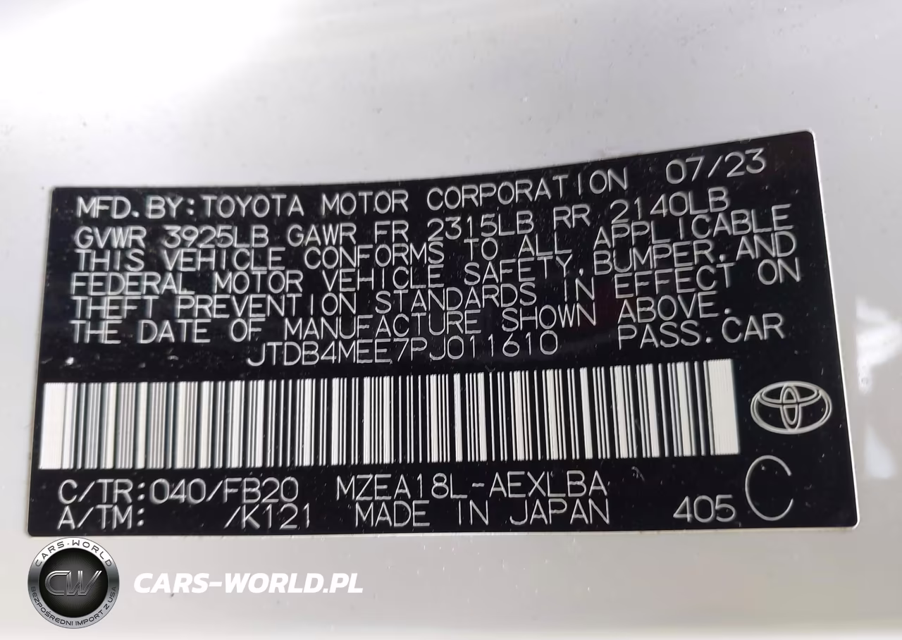 2023 Toyota Corolla Le VIN:JTDB4MEE7PJ011610 - 9