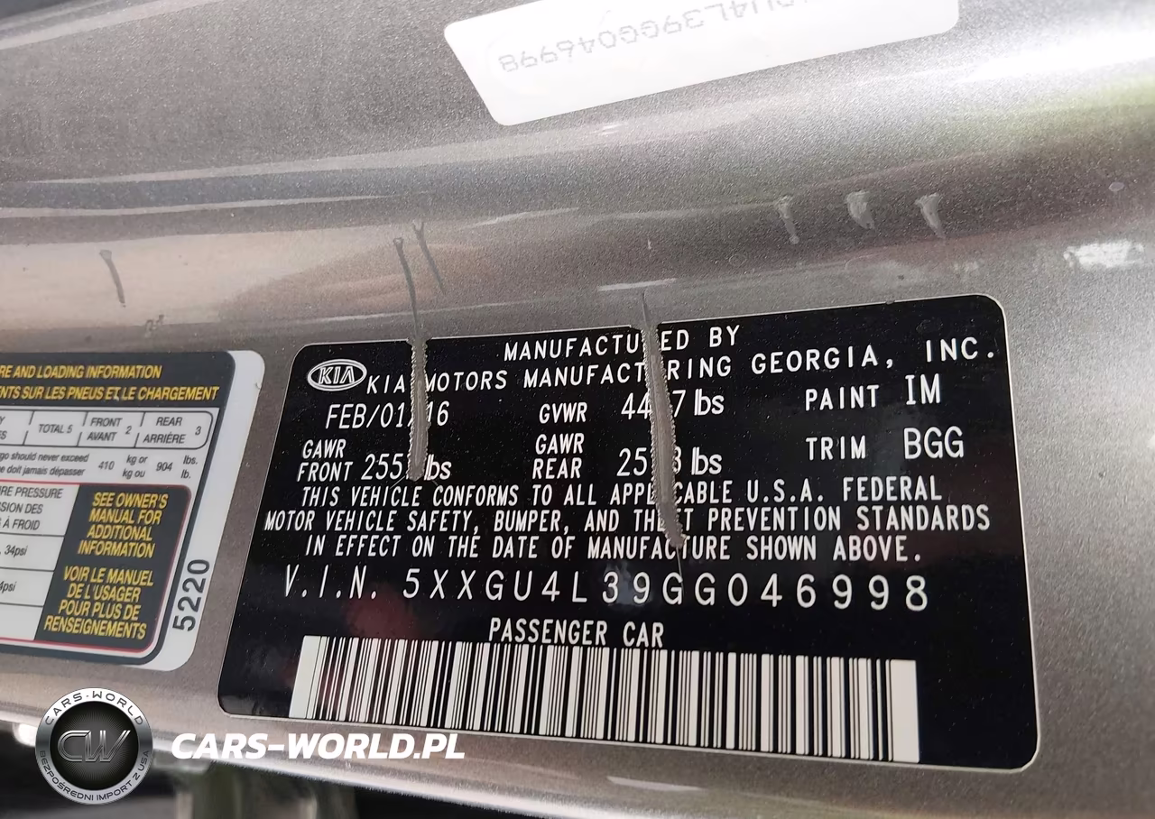 2016 Kia Optima Ex VIN:5XXGU4L39GG046998 - 9