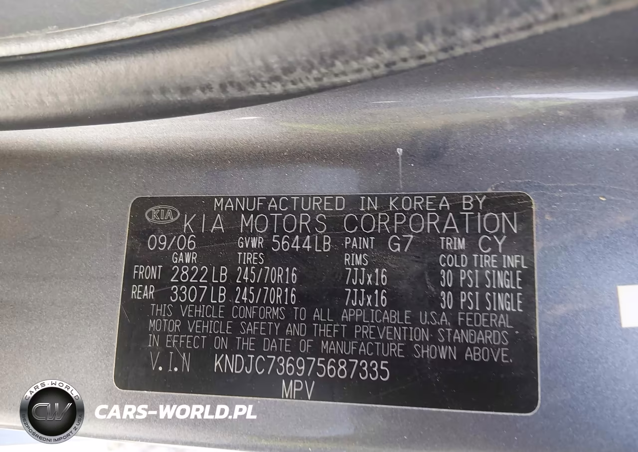 2007 Kia Sorento Lx VIN:KNDJC736975687335 - 9