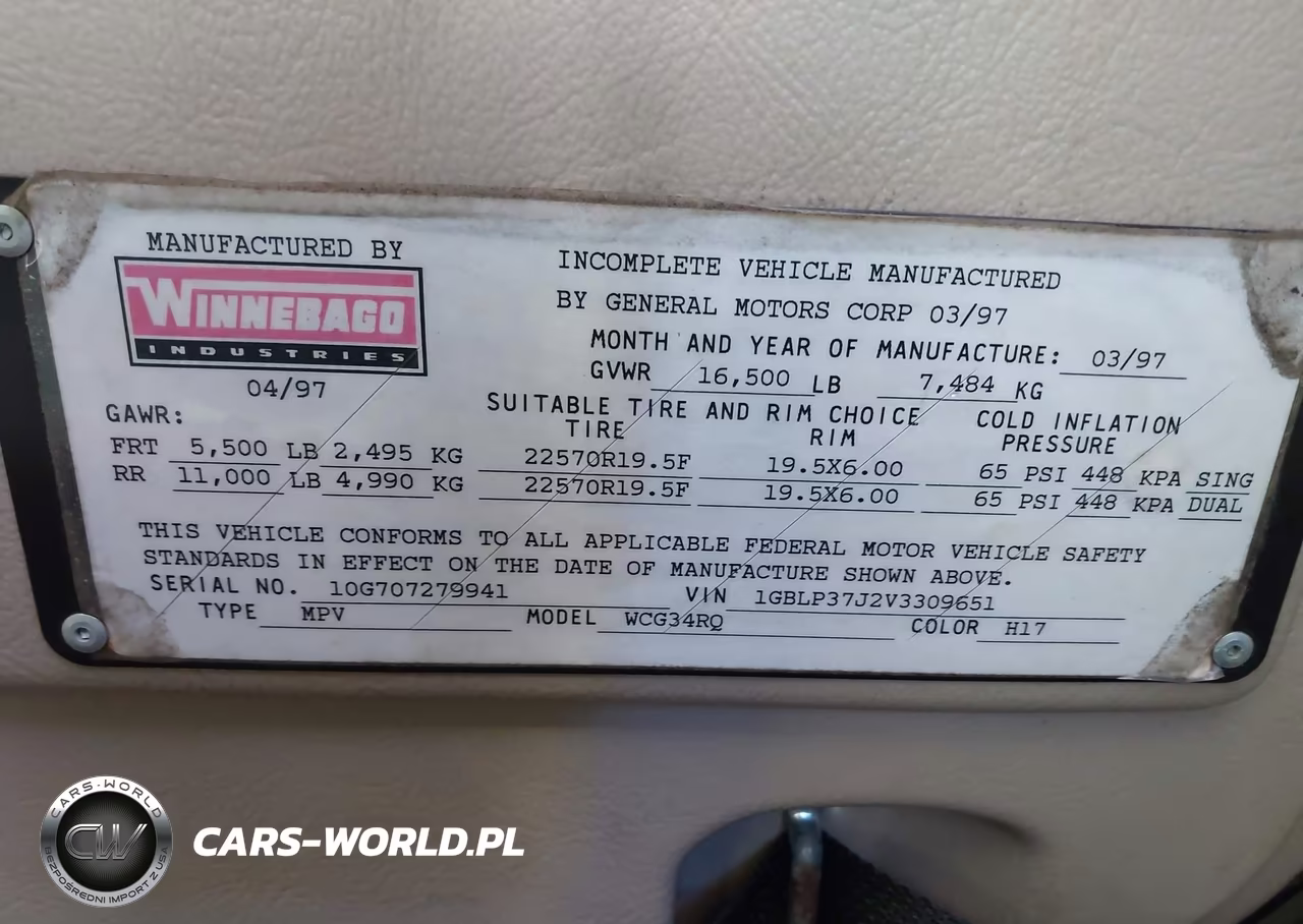 1997 Chevrolet P30 VIN:1GBLP37J2V3309651 - 9