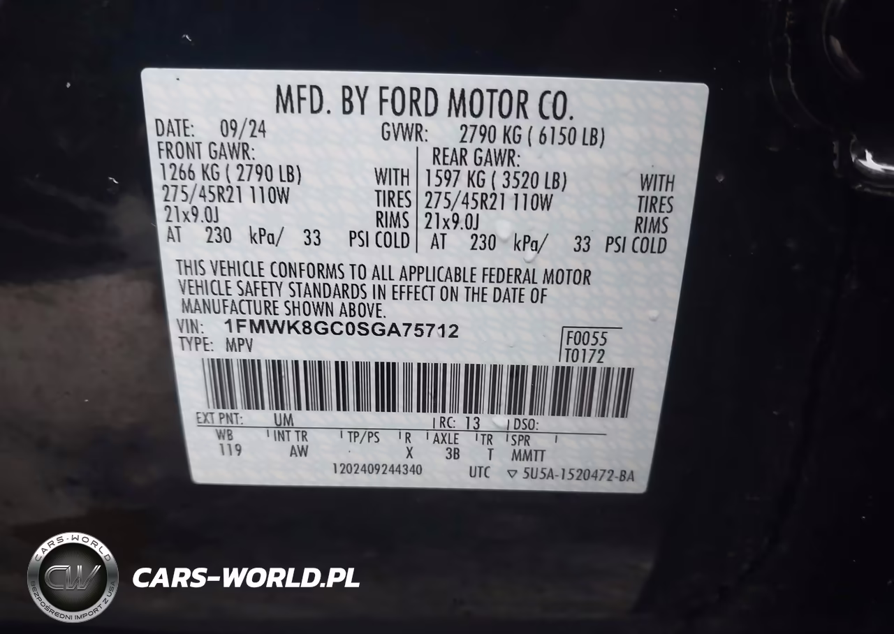 2025 Ford Explorer St VIN:1FMWK8GC0SGA75712 - 9