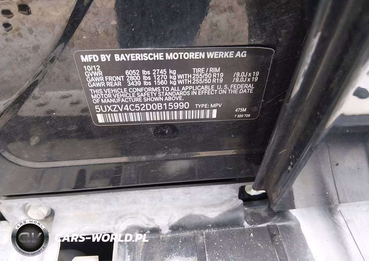 2013 BMW X5 VIN:5UXZV4C52D0B15990 - 9