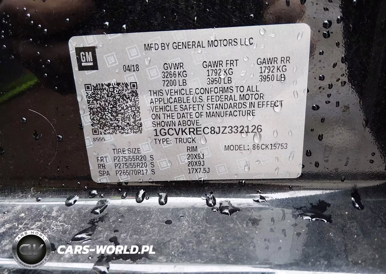2018 Chevrolet Silverado 1500 2Lt VIN:1GCVKREC8JZ332126 - 9