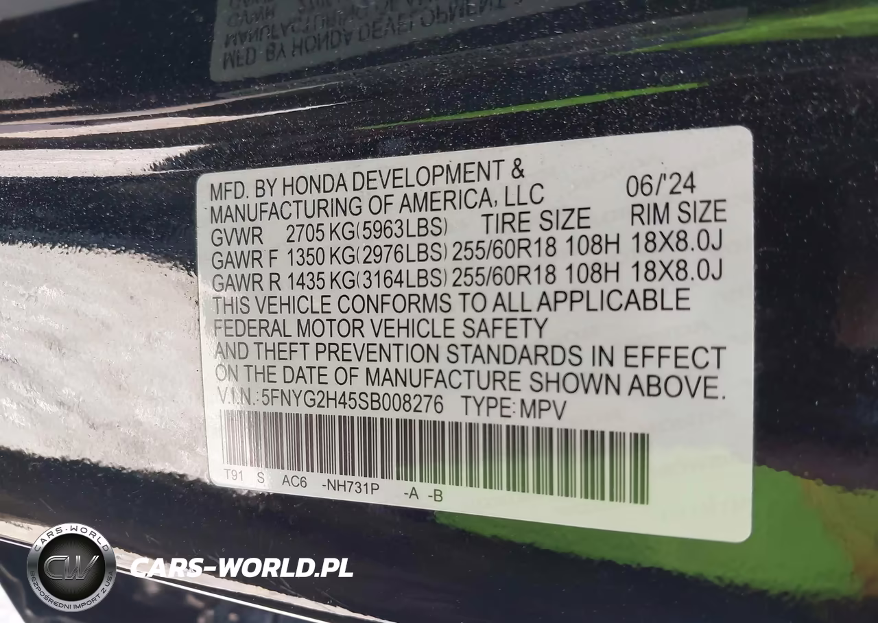 2025 Honda Pilot Ex-L VIN:5FNYG2H45SB008276 - 9