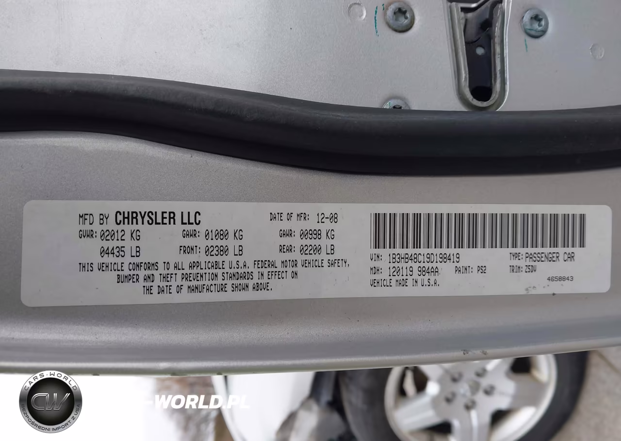 2009 Dodge Caliber Sxt VIN:1B3HB48C19D198419 - 9