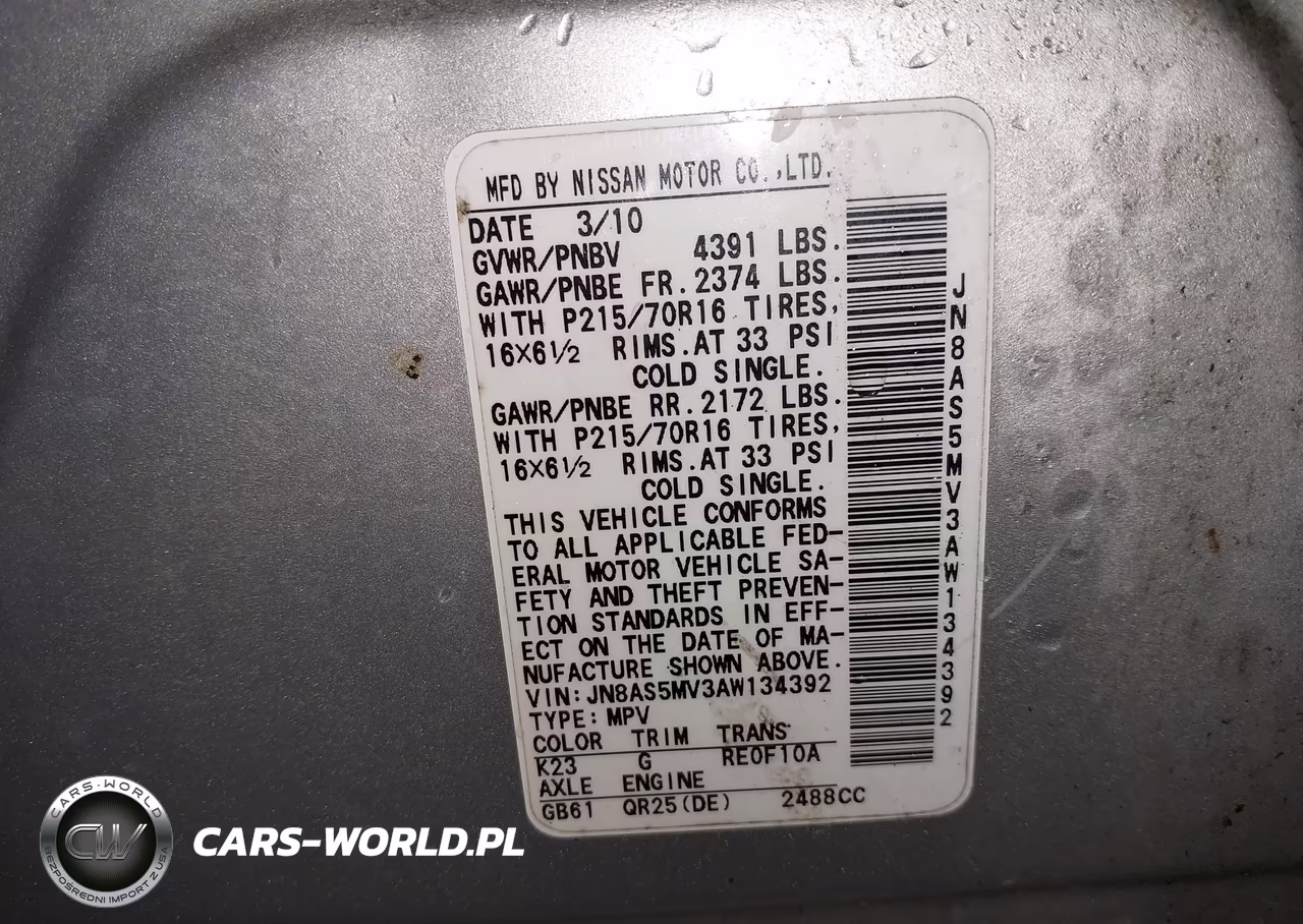 2010 Nissan Rogue S VIN:JN8AS5MV3AW134392 - 9