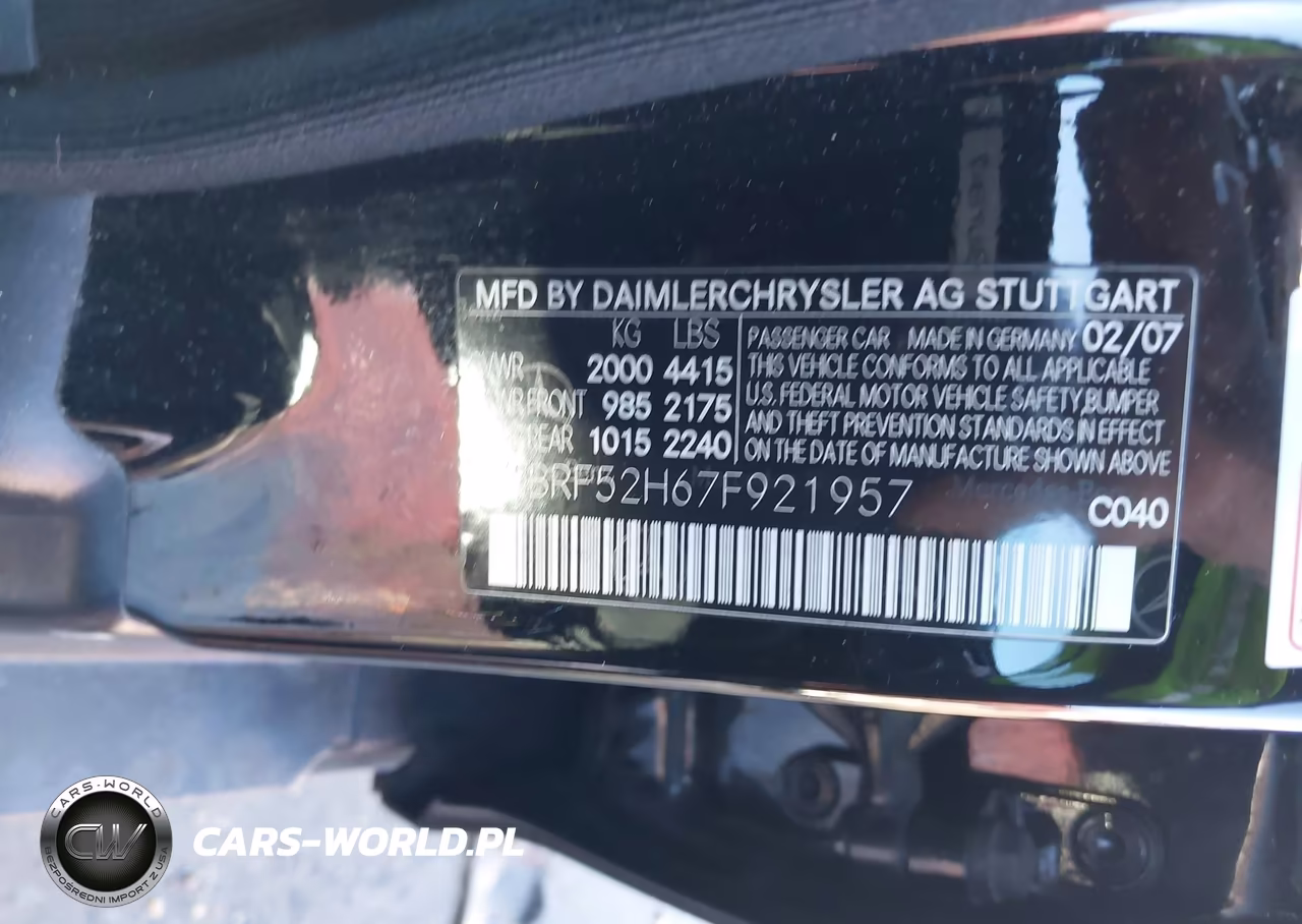 2007 Mercedes-Benz C 230 Sport VIN:WDBRF52H67F921957 - 9