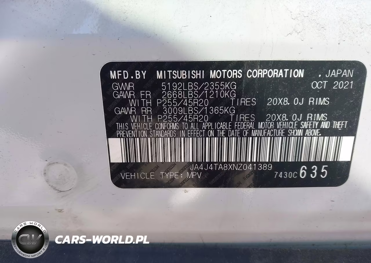 2022 Mitsubishi Outlander Es 2.5 S-Awc VIN:JA4J4TA8XNZ041389 - 9