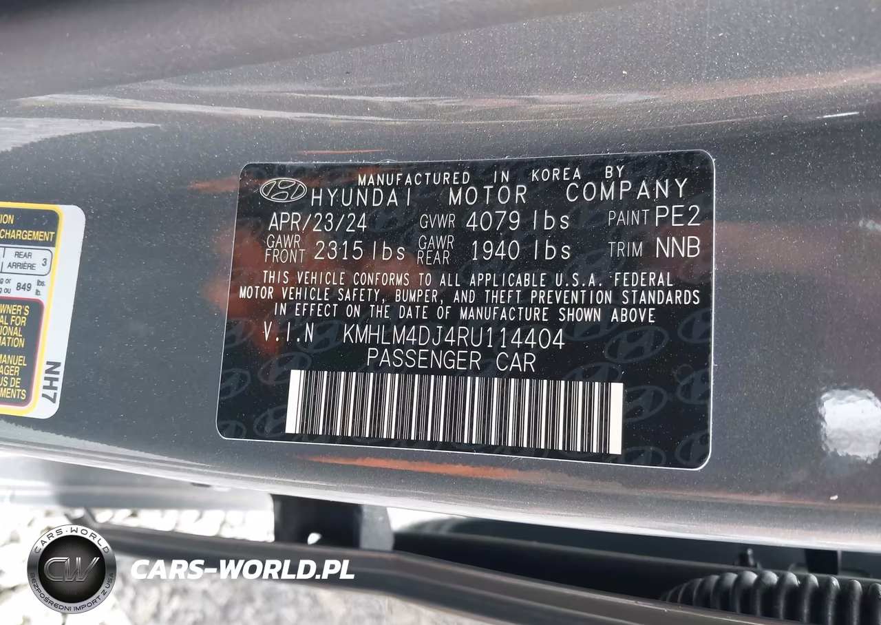 2024 Hyundai Elantra Hybrid Blue VIN:KMHLM4DJ4RU114404 - 9