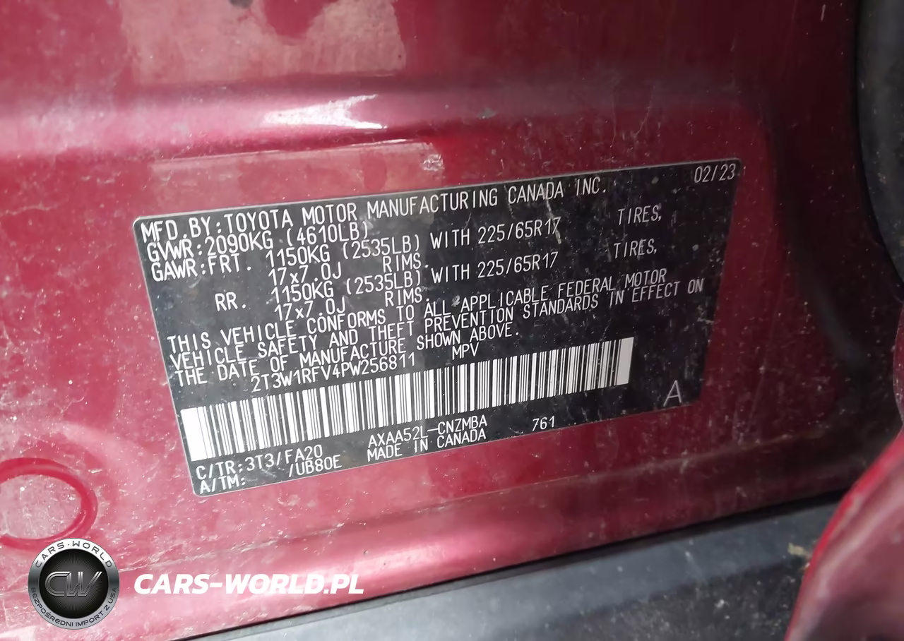 2023 Toyota Rav4 Xle VIN:2T3W1RFV4PW256811 - 9