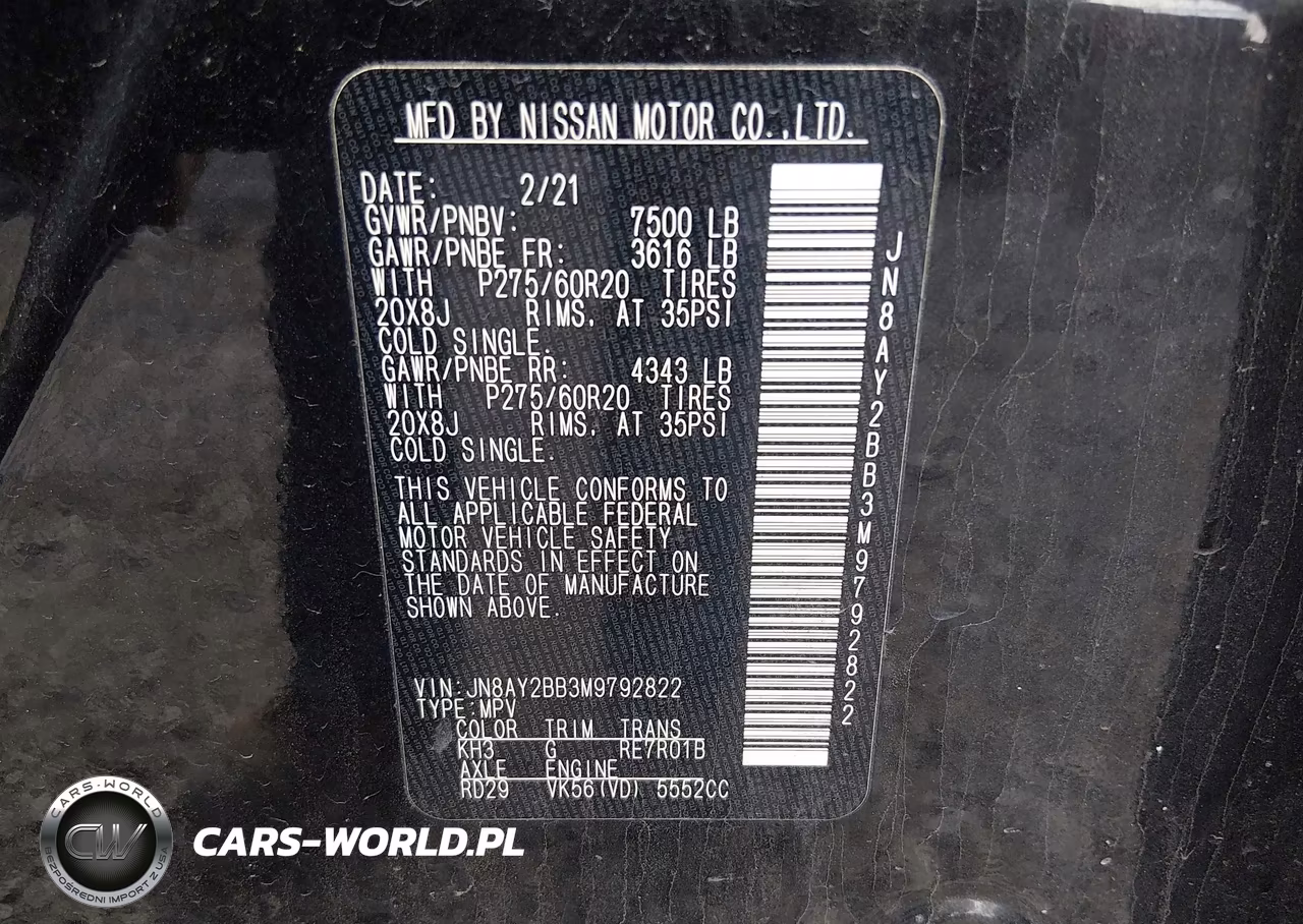 2021 Nissan Armada Sl 4Wd VIN:JN8AY2BB3M9792822 - 9