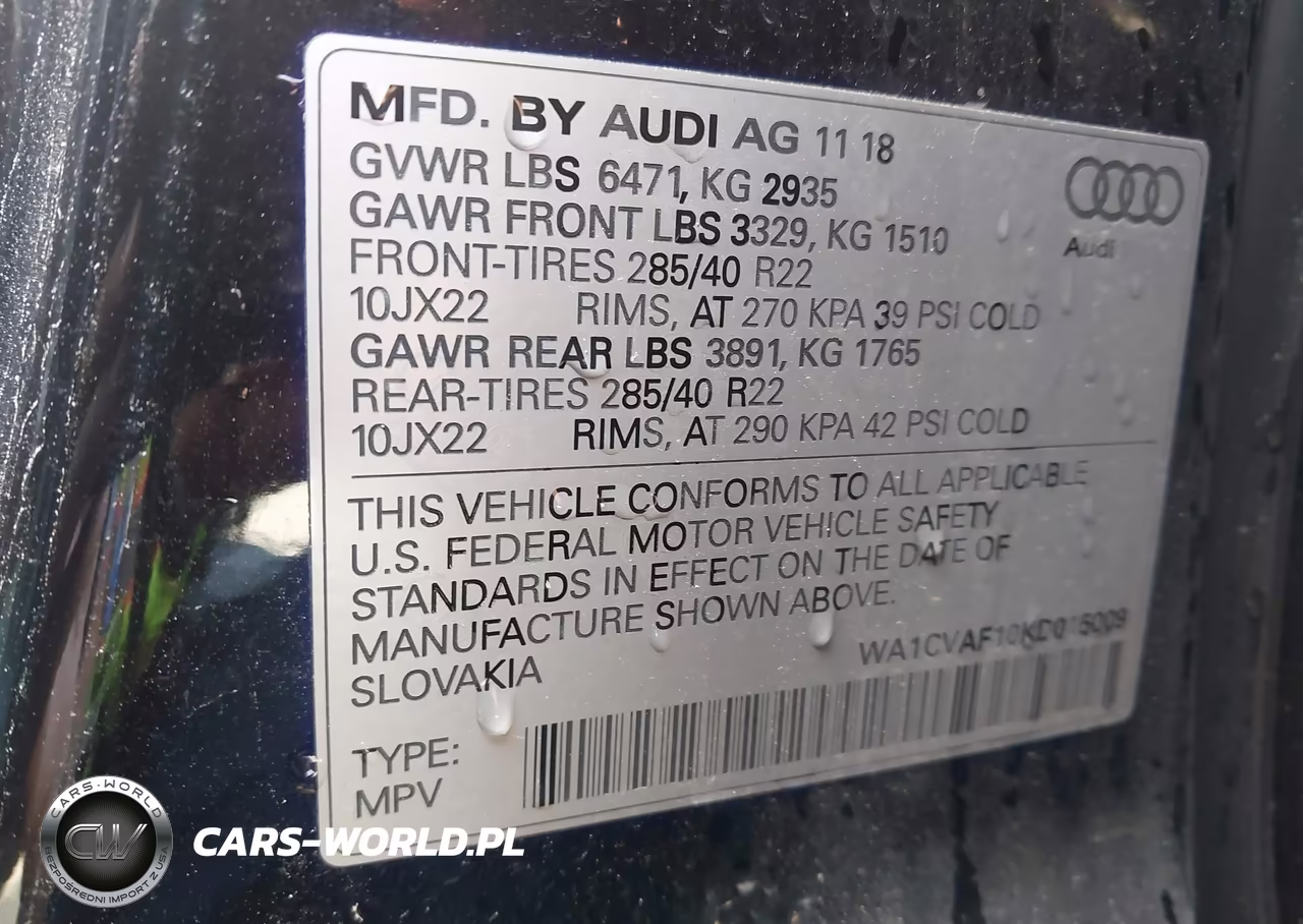 2019 Audi Q8 55 Premium VIN:WA1CVAF10KD015009 - 9