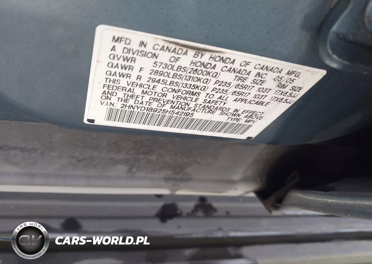 2005 Acura Mdx VIN:2HNYD18925H542195 - 9