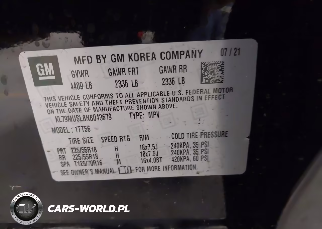 2022 Chevrolet Trailblazer Awd Rs VIN:KL79MUSL8NB043679 - 9