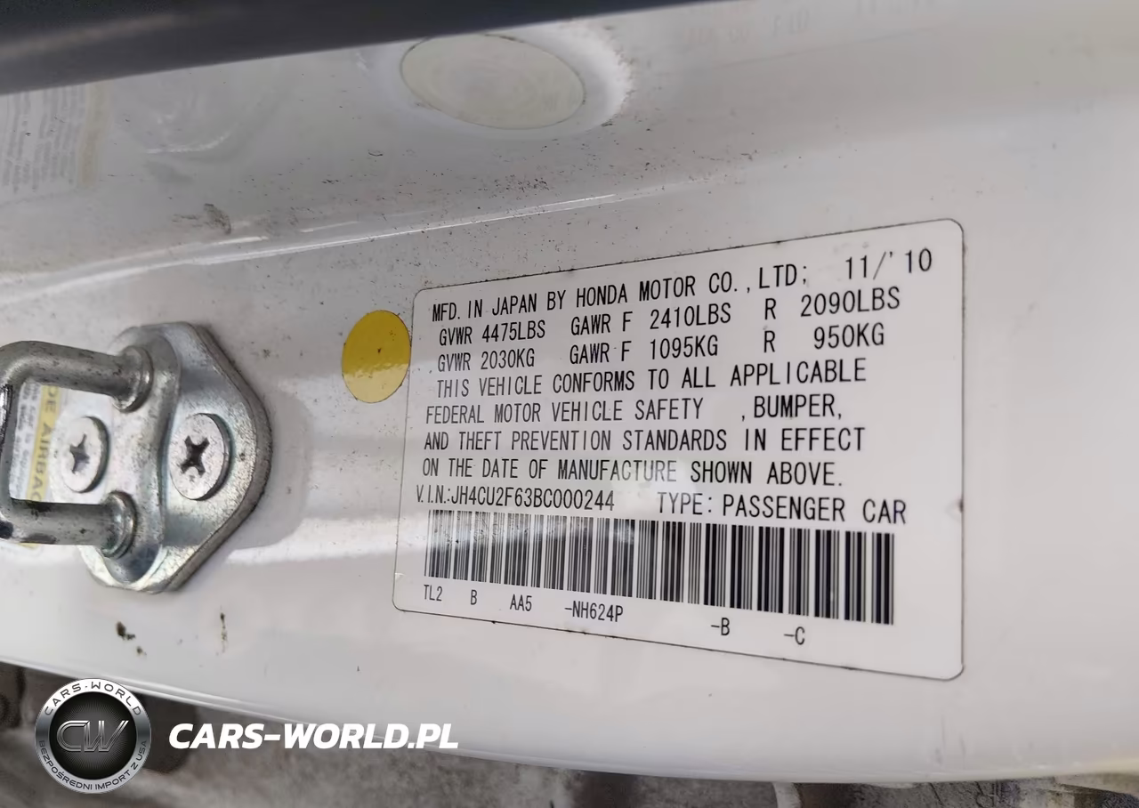 2011 Acura Tsx 2.4 VIN:JH4CU2F63BC000244 - 9