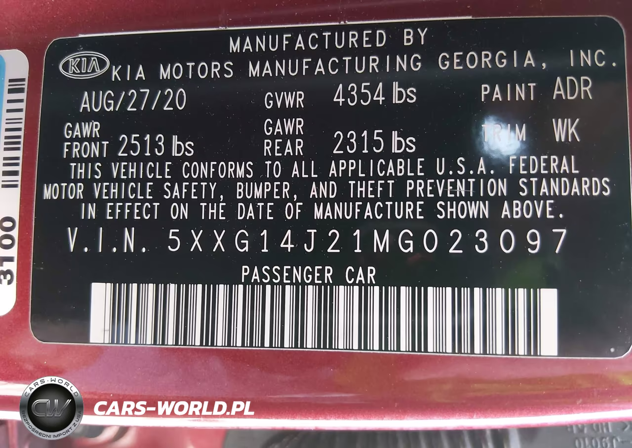 2021 Kia K5 Lxs VIN:5XXG14J21MG023097 - 9