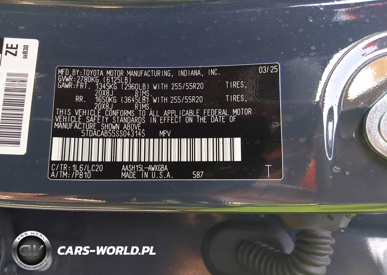 2025 Toyota Grand Highlander Hybrid Limited VIN:5TDACAB55SS043145 - 9