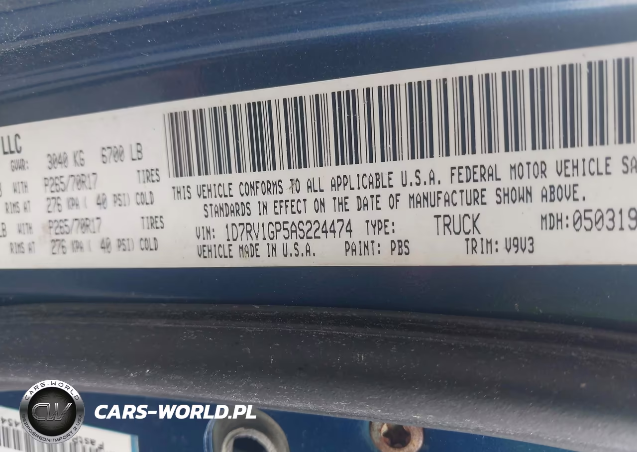 2010 Dodge Ram 1500 St VIN:1D7RV1GP5AS224474 - 9