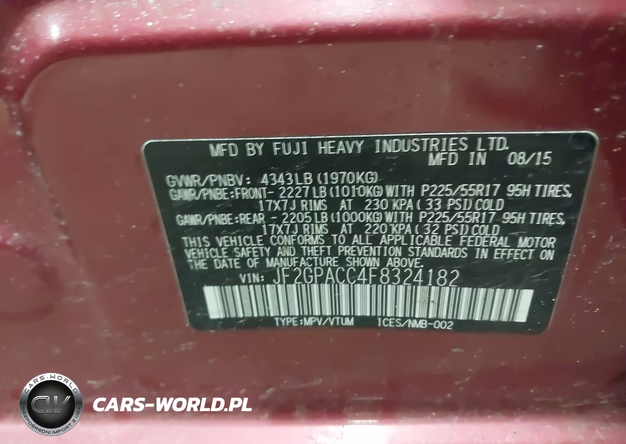 2015 Subaru Xv Crosstrek 2.0I Premium VIN:JF2GPACC4F8324182 - 9