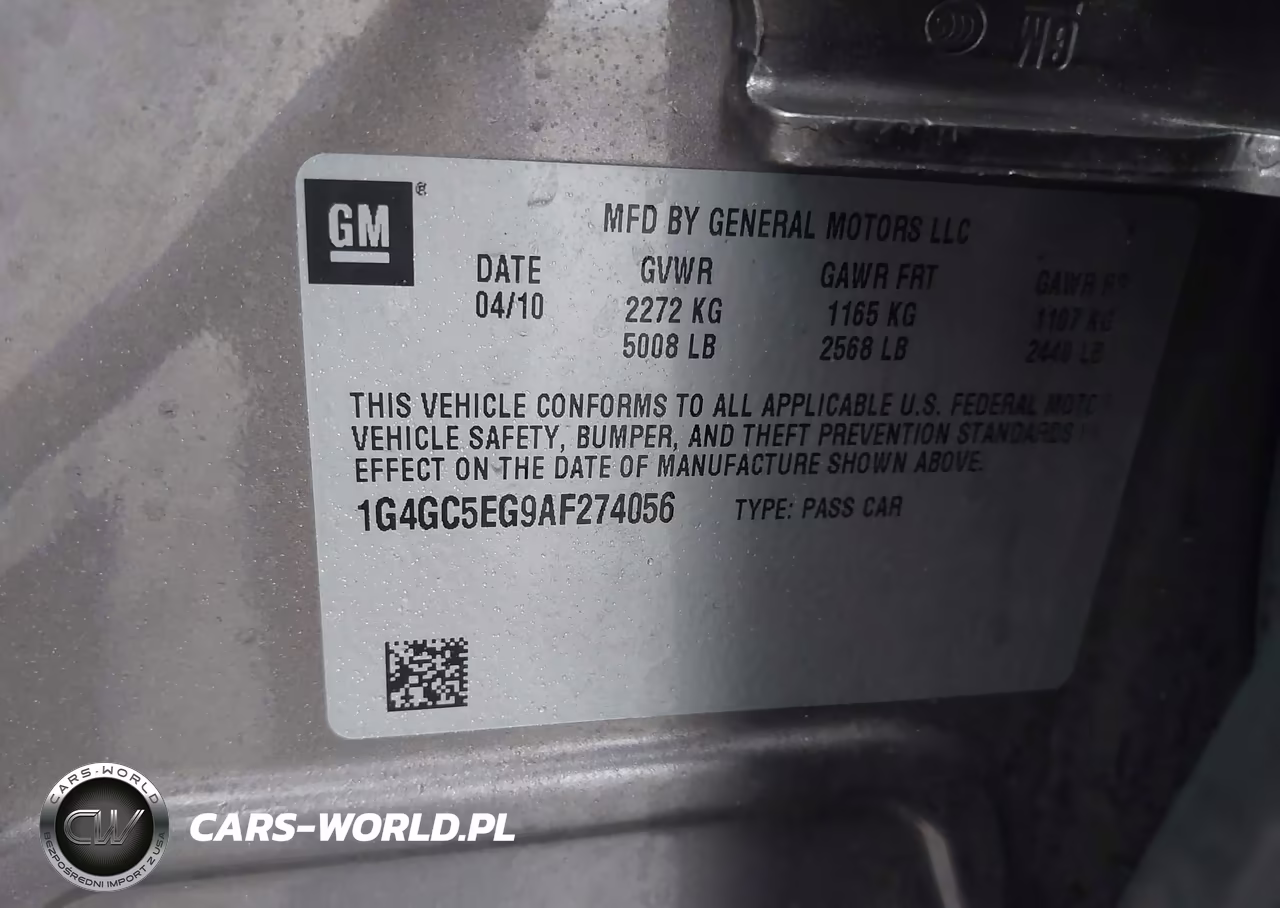 2010 Buick Lacrosse Cxl VIN:1G4GC5EG9AF274056 - 9