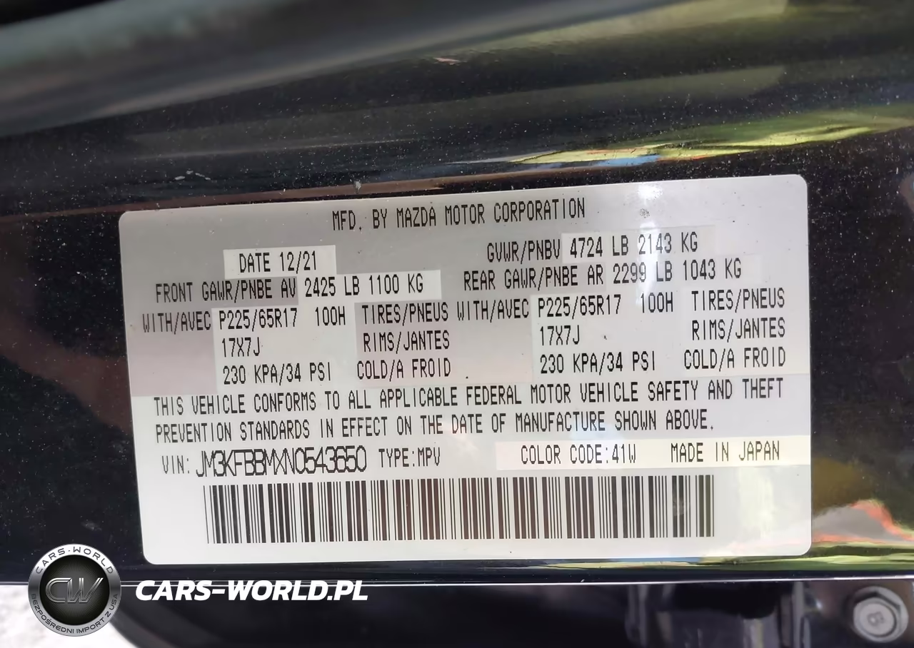 2022 Mazda Cx-5 2.5 S Select VIN:JM3KFBBMXN0543650 - 9