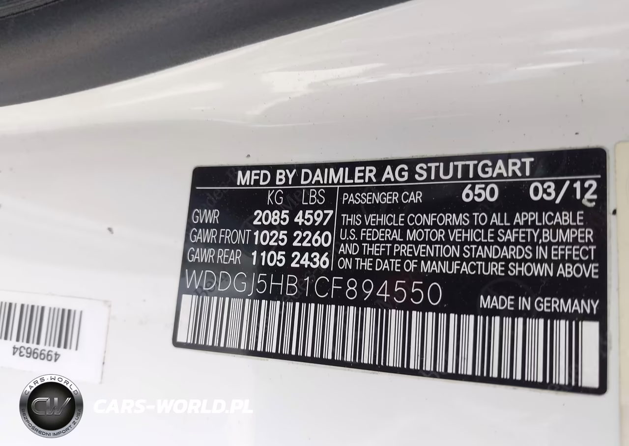 2012 Mercedes-Benz C 350 Sport VIN:WDDGJ5HB1CF894550 - 9