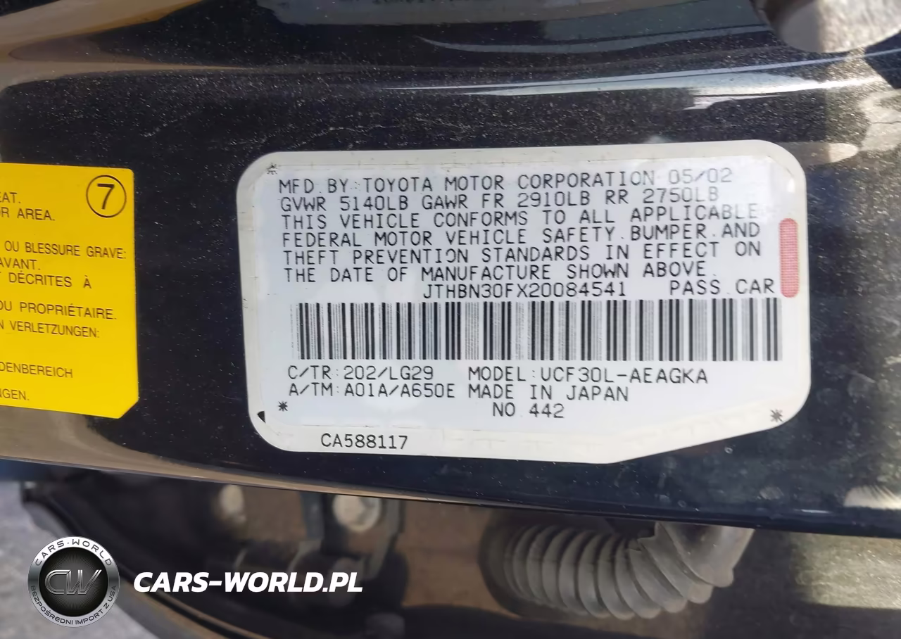 2002 Lexus Ls 430 VIN:JTHBN30FX20084541 - 9