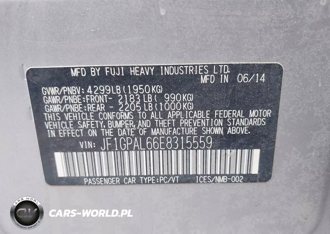 2014 Subaru Impreza 2.0I Sport Premium VIN:JF1GPAL66E8315559 - 9