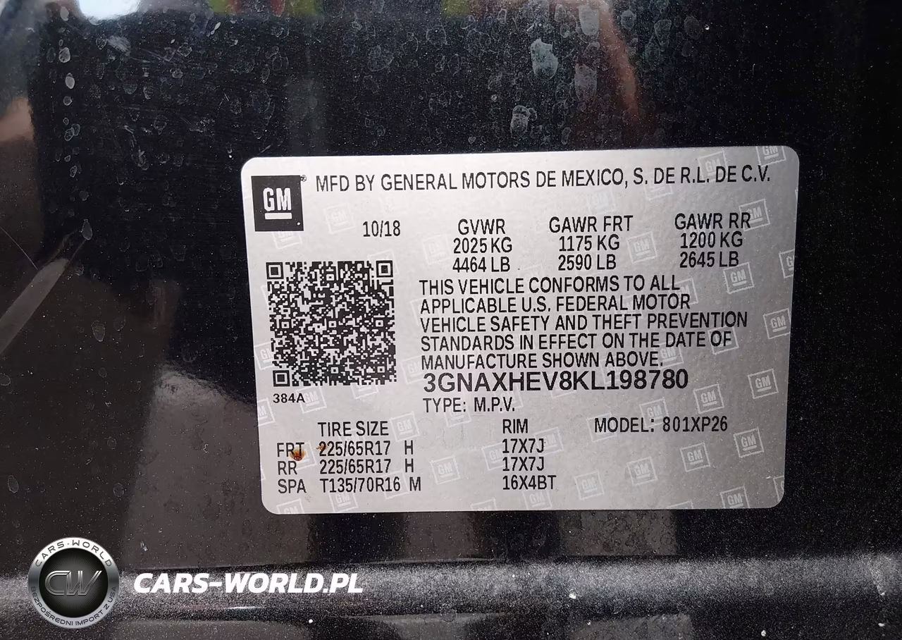 2019 Chevrolet Equinox Ls VIN:3GNAXHEV8KL198780 - 9