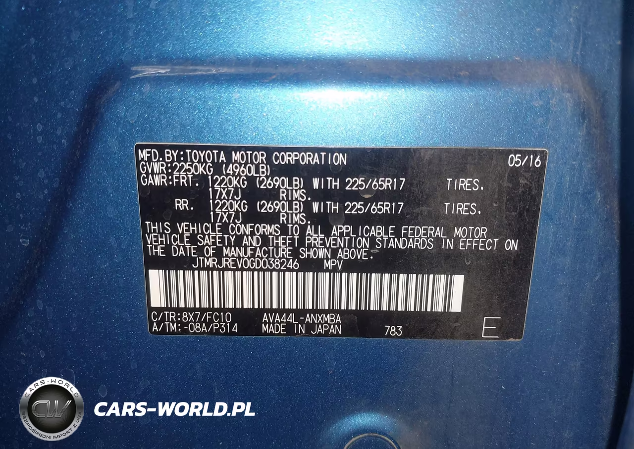 2016 Toyota Rav4 Hybrid Xle VIN:JTMRJREV0GD038246 - 9