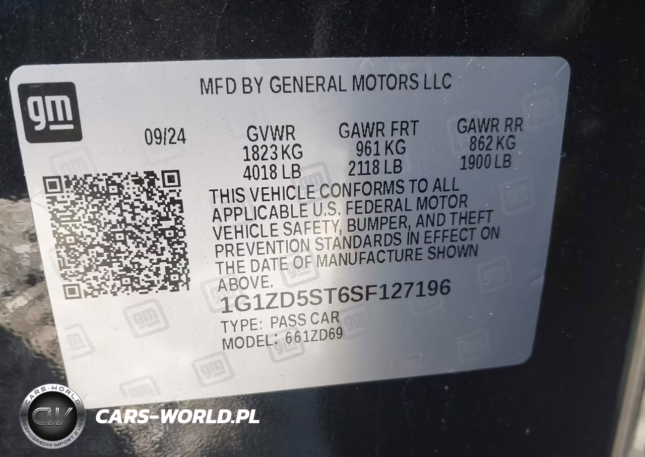 2025 Chevrolet Malibu Fwd 1Lt VIN:1G1ZD5ST6SF127196 - 9