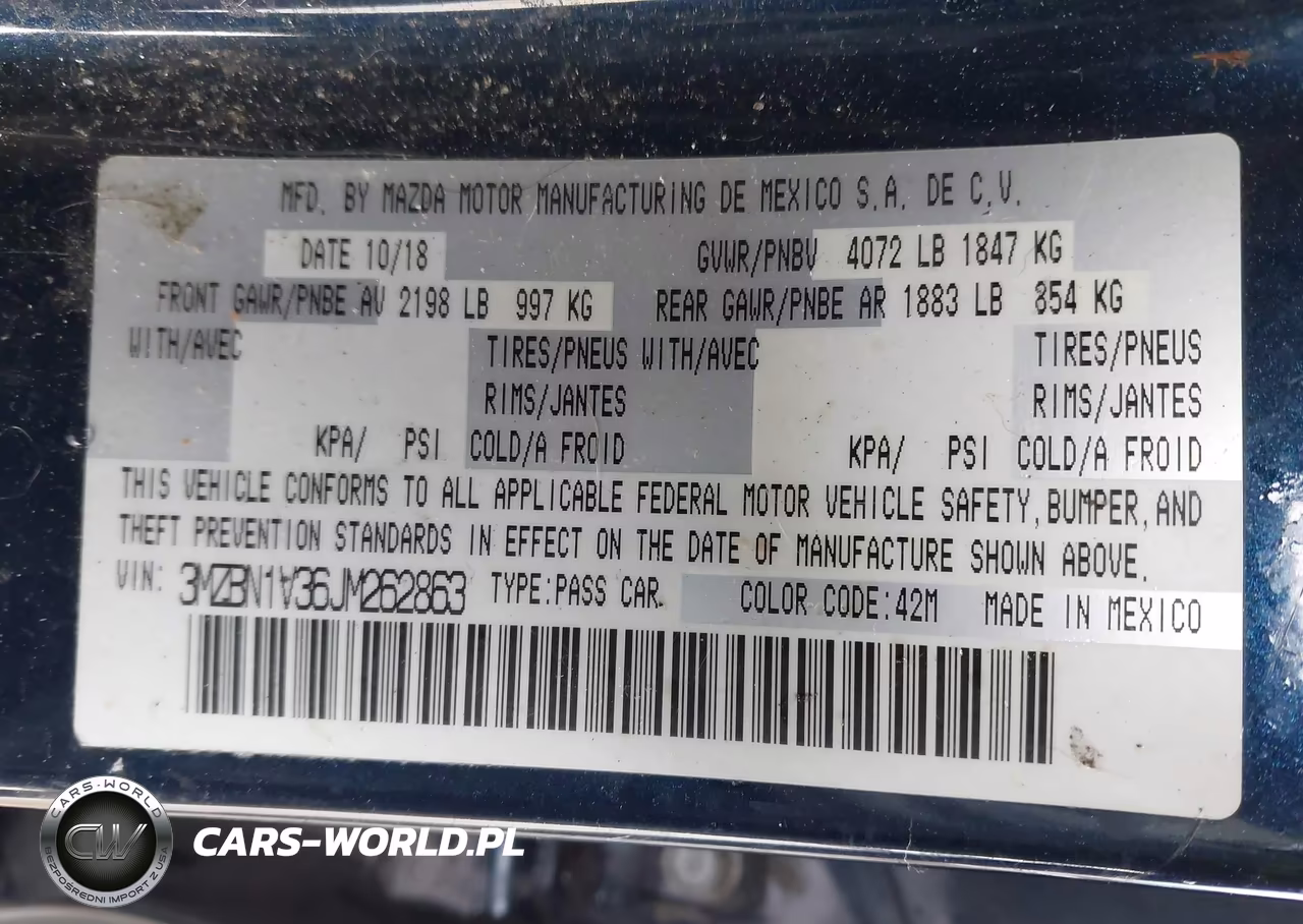 2018 Mazda Mazda3 Touring VIN:3MZBN1V36JM262863 - 9