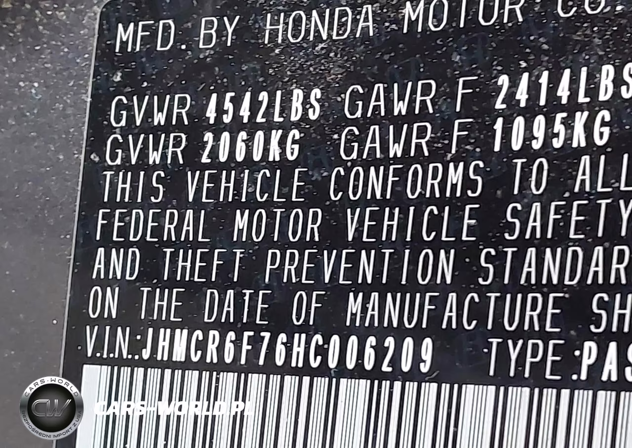 2017 Honda Accord Hybrid Touring VIN:JHMCR6F76HC006209 - 9