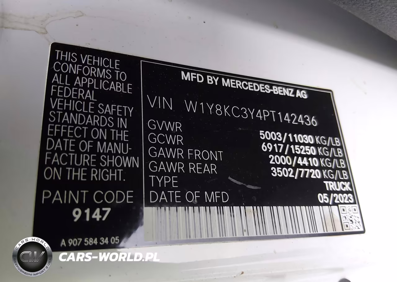 2023 Mercedes-Benz Sprinter 3500Xd High Roof 4-Cyl Diesel VIN:W1Y8KC3Y4PT142436 - 8