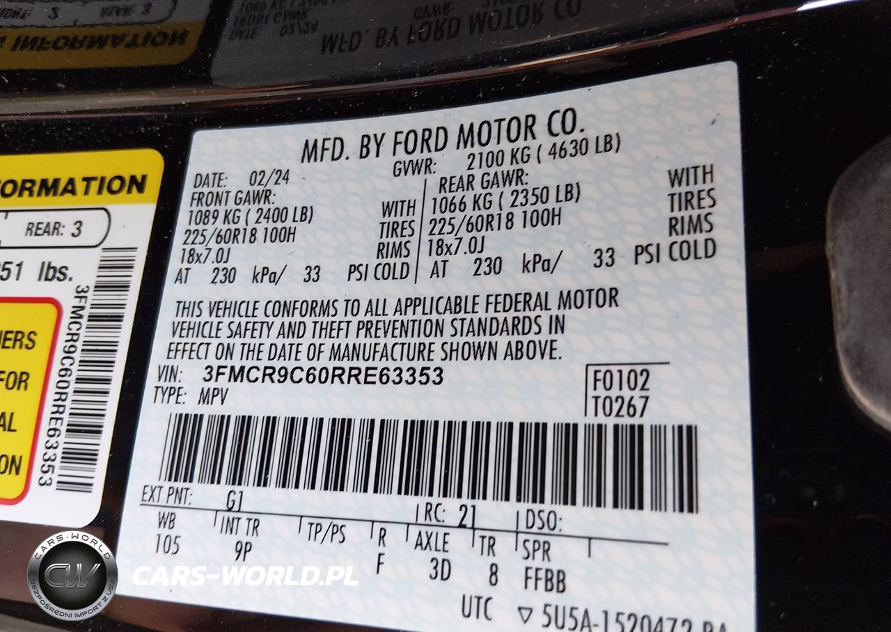 2024 Ford Bronco Sport Outer Banks VIN:3FMCR9C60RRE63353 - 9