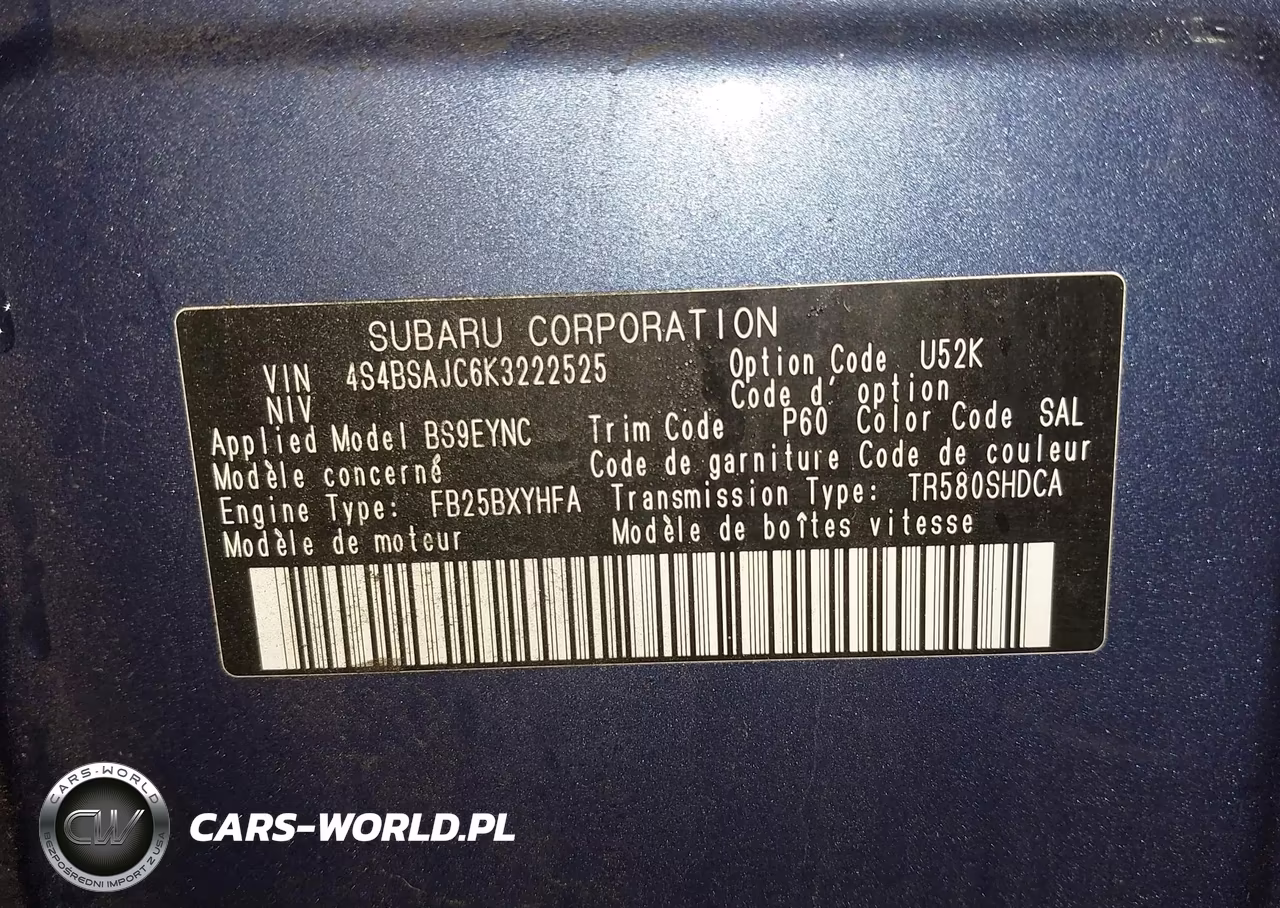 2019 Subaru Outback 2.5I Limited VIN:4S4BSAJC6K3222525 - 17