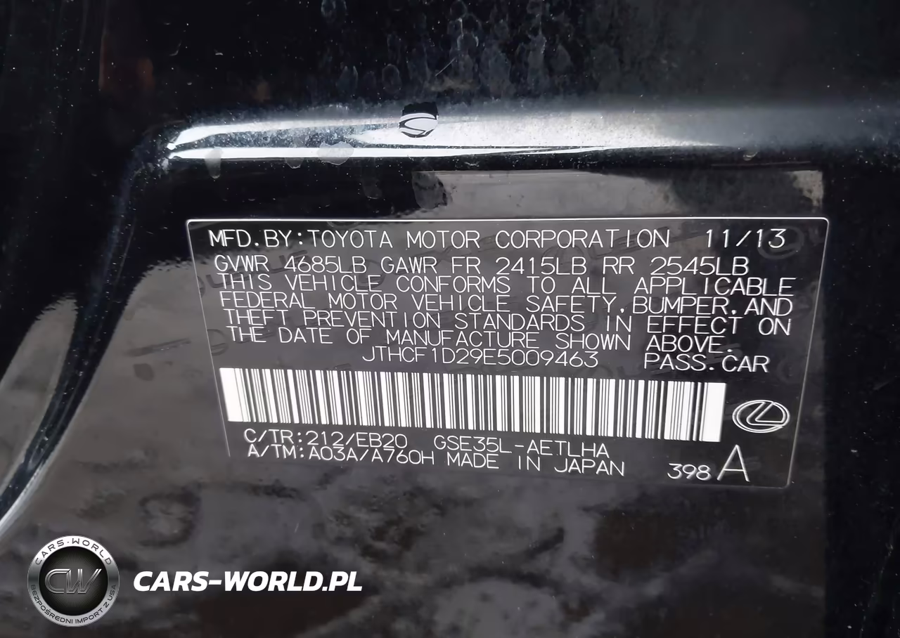 2014 Lexus Is 250 VIN:JTHCF1D29E5009463 - 9
