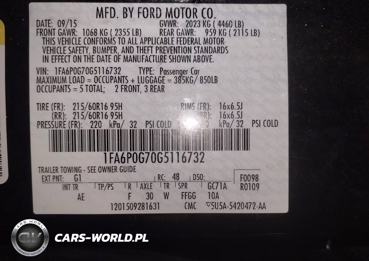 2016 Ford Fusion S VIN:1FA6P0G70G5116732 - 9