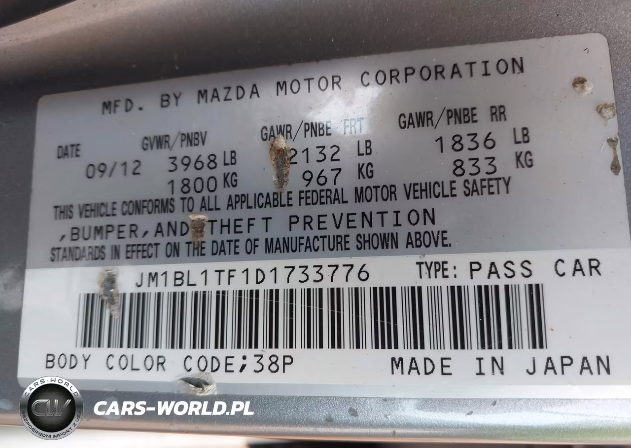 2013 Mazda Mazda3 I Sv VIN:JM1BL1TF1D1733776 - 9